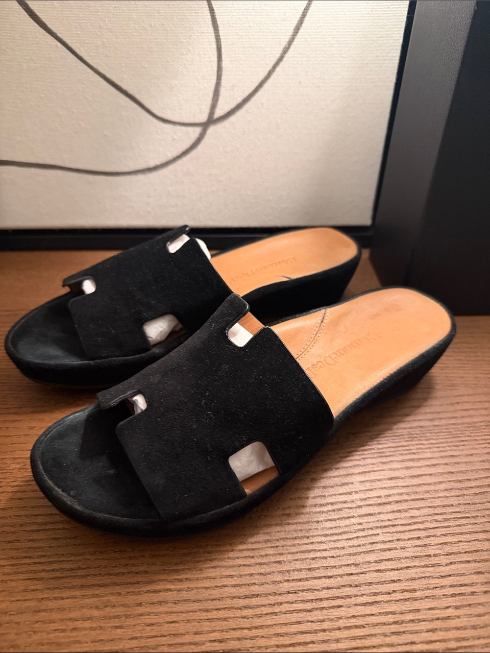 L’Amour Des Pieds Catiana Black Suede Sandals